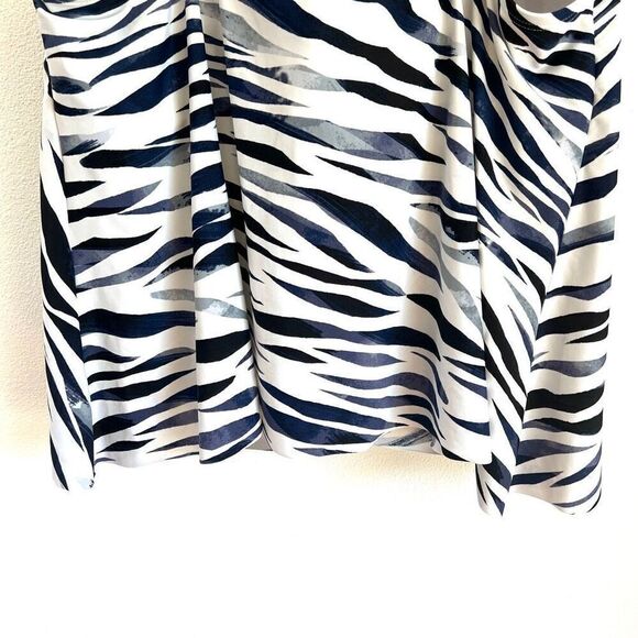 Swimsuits For All zebra Print Tankini Top Black White Gray Size 24 - Picture 8 of 15
